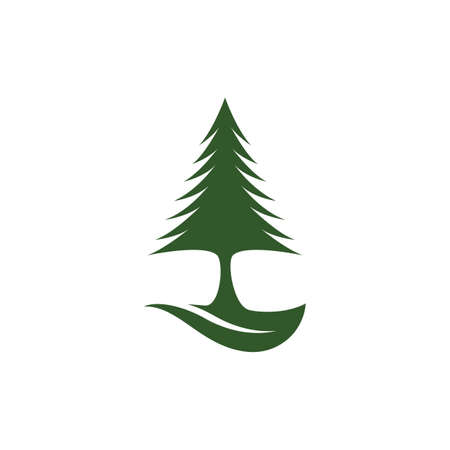 Pine tree vector icon illustration designのイラスト素材