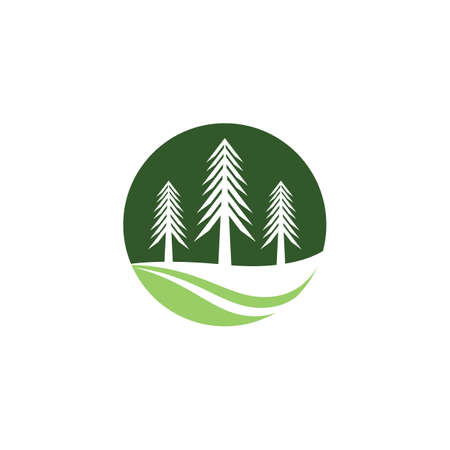 Pine tree vector icon illustration designのイラスト素材