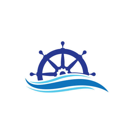 Steering ship vector icon illustration designのイラスト素材