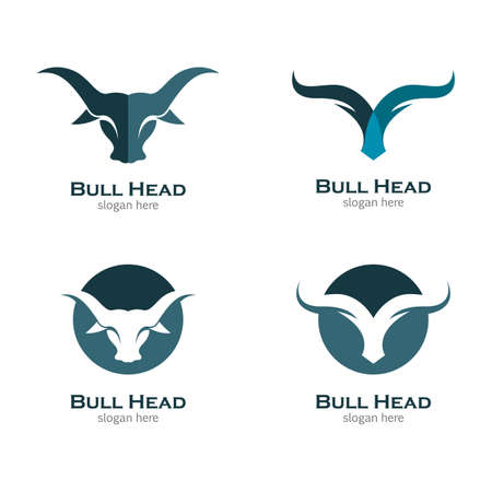 Bull logo template vector icon illustration designのイラスト素材