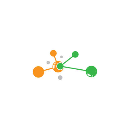 Molecule logo template vector icon illustration designのイラスト素材