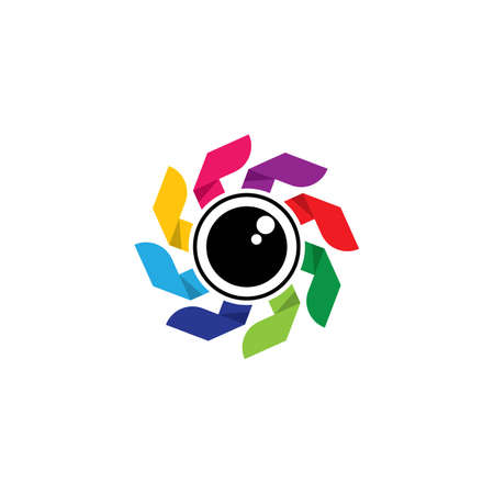 Camera logo template vector icon illustation designのイラスト素材