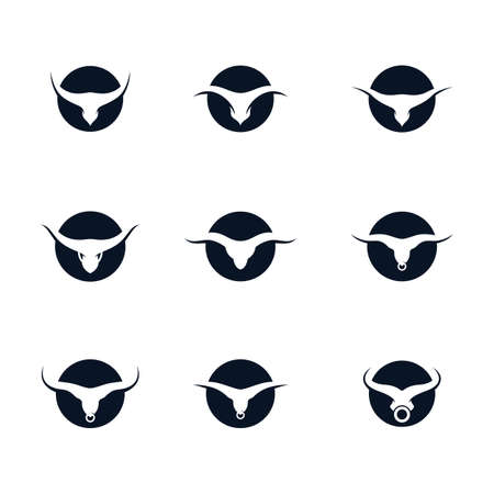 Bull head vector icon illustrationのイラスト素材