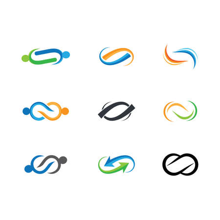 Infinity vector icon illustration designのイラスト素材