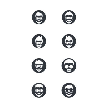 Man face character symbol illustration designのイラスト素材