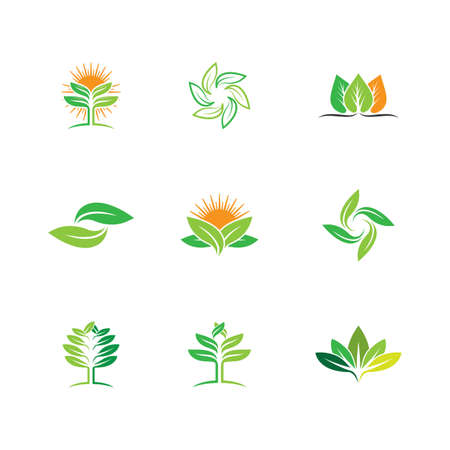 Leaf symbol  icon illustrationのイラスト素材