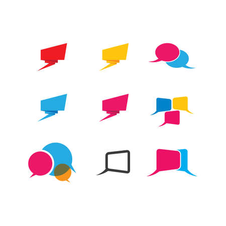 Speech bubble symbol vector icon illustration