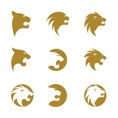 Lion head vector icon illustrationのイラスト素材