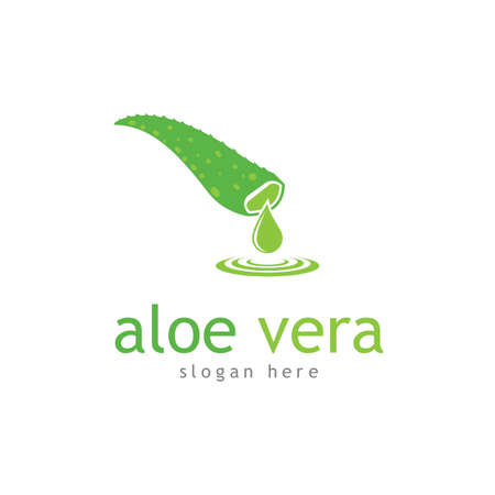 Aloe vera cosmetic herbal vector icon illustrationのイラスト素材