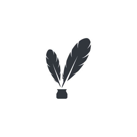 Feather pen icon vector illustrationのイラスト素材