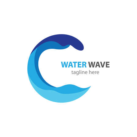 Water wave vector icon illustration designのイラスト素材