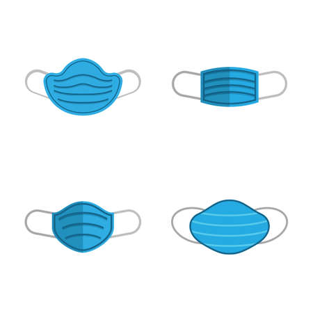 Medical mask logo vector icon designのイラスト素材