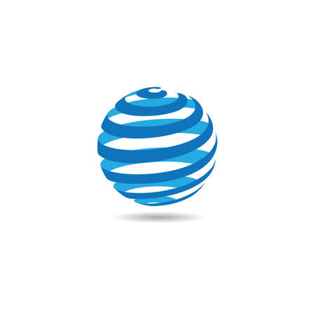 Global logo tech vector icon illustration designのイラスト素材