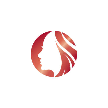 Beauty hair and salon logo vector icon designのイラスト素材