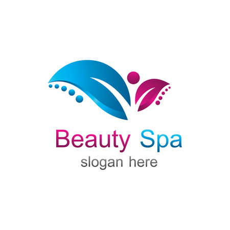 Beauty spa and salon logo vector designのイラスト素材