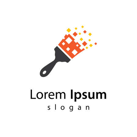 Paintbrush logo vector icon designのイラスト素材