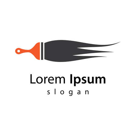 Paintbrush logo vector icon designのイラスト素材