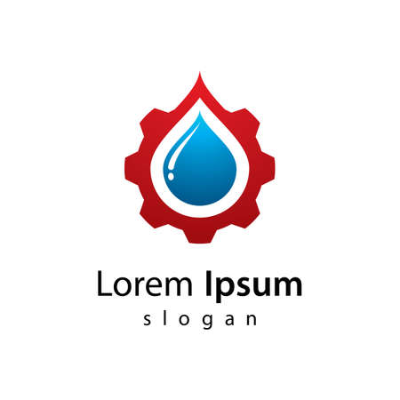 Water engine logo images illustrationのイラスト素材