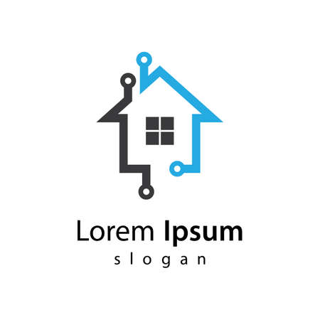 House tech logo images illustration designのイラスト素材