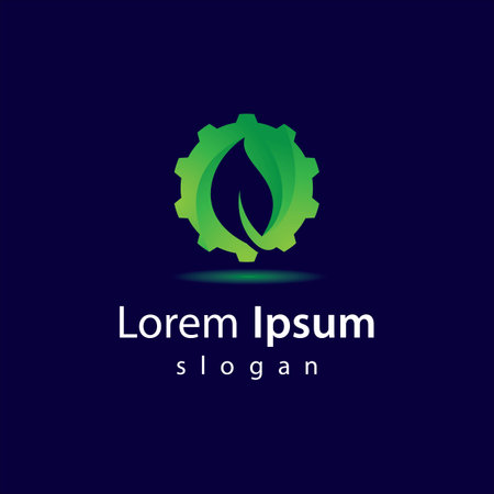 Eco tech logo design illustrationのイラスト素材