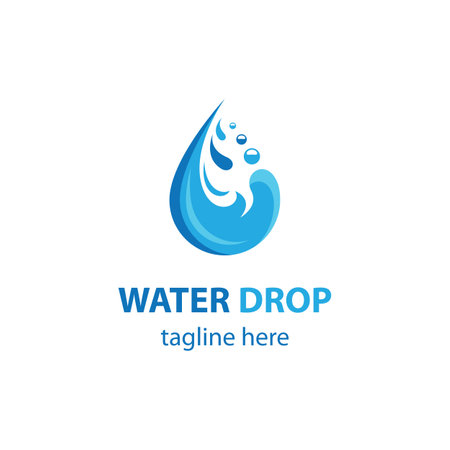 Water drop logo images illustration designのイラスト素材