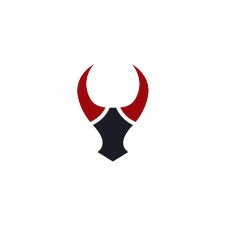Bull head logo images illustration designのイラスト素材