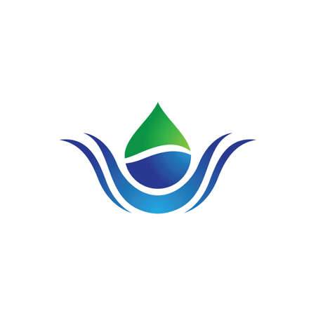 Water drop logo images illustration designのイラスト素材