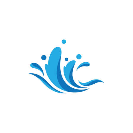 Water wave logo images illustration designのイラスト素材