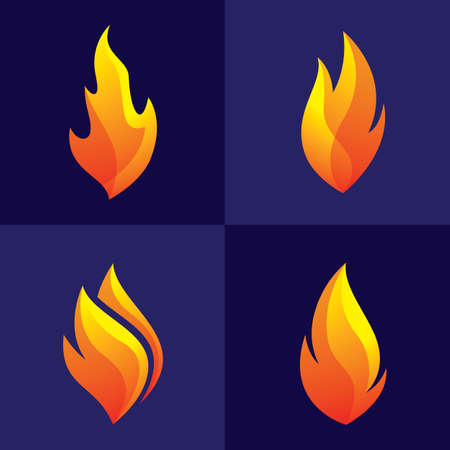 Fire logo images  illustration designのイラスト素材