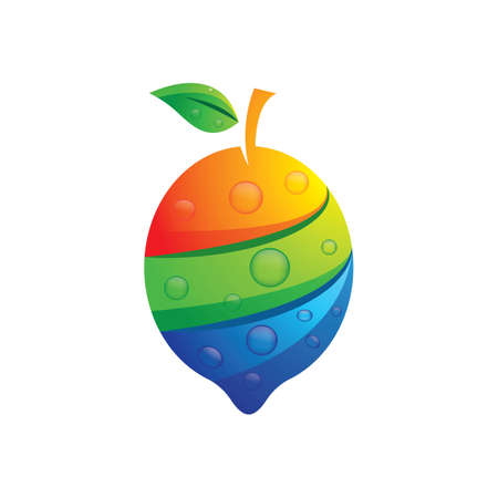 Lemon logo images illustration designのイラスト素材