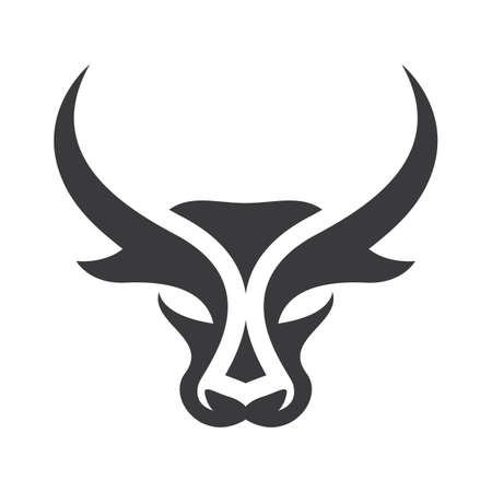 Bull head logo images illustration designのイラスト素材