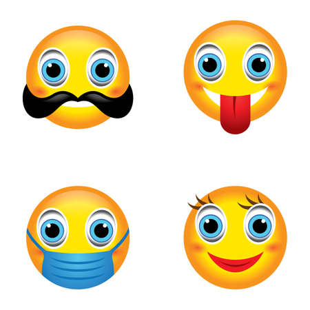 Set emoji images design illustrationのイラスト素材
