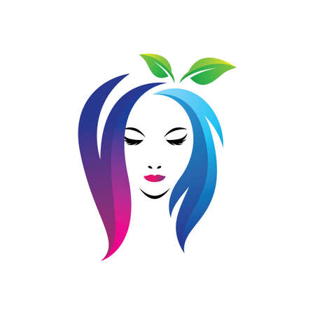 Beauty hair and salon logo images illustration designのイラスト素材