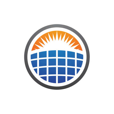 Solar tech template vector icon designのイラスト素材
