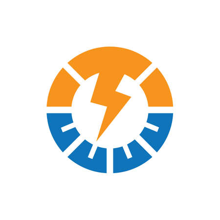 Solar tech template vector icon designのイラスト素材