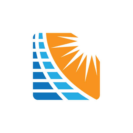 Solar tech template vector icon designのイラスト素材