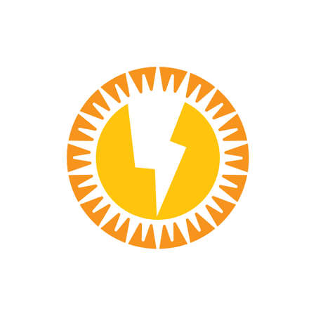 Solar energy logo images illustration designのイラスト素材