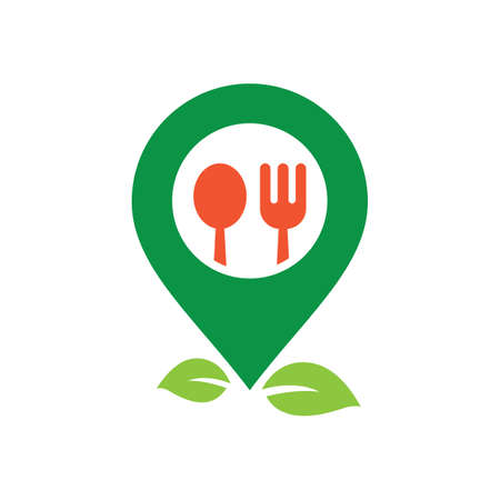 Food point logo images illustration designのイラスト素材