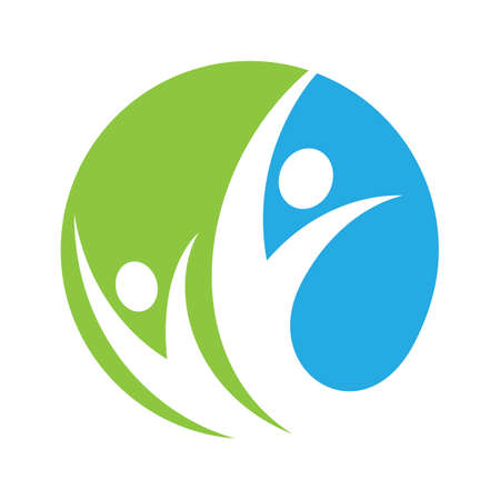 Wellness logo images design illustrationのイラスト素材