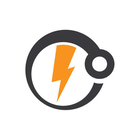 Lightning logo images illustration designのイラスト素材