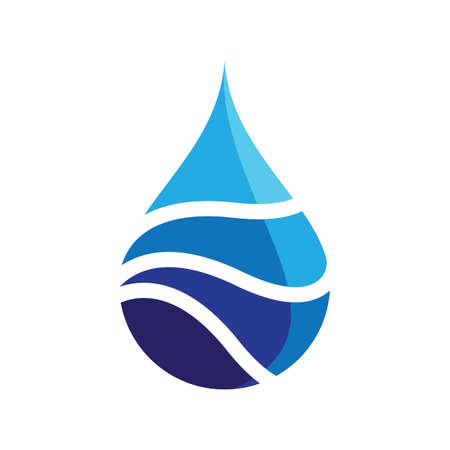 Water drop logo images illustration designのイラスト素材