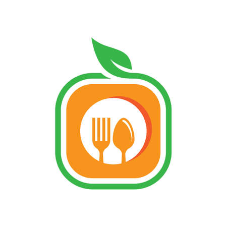 Fresh food logo images illustration designのイラスト素材