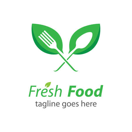 Fresh food logo images illustration designのイラスト素材