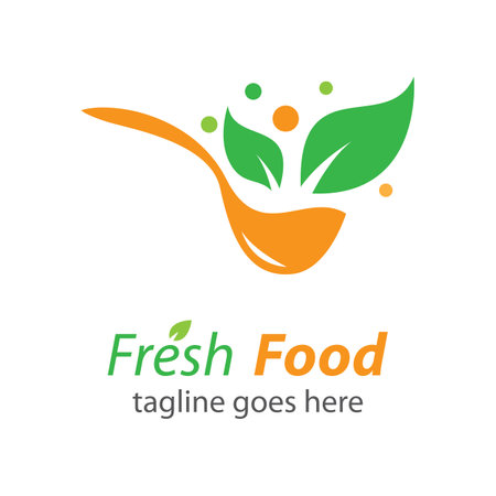Fresh food logo images illustration designのイラスト素材