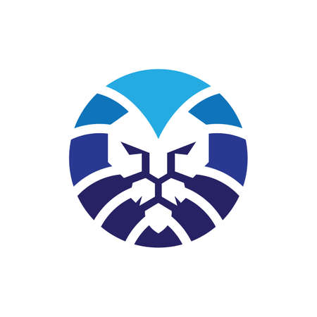 Lion head logo images illustration designのイラスト素材