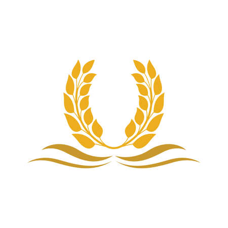 Wheat logo images illustration designのイラスト素材