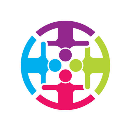 Teamwork logo images illustration designのイラスト素材