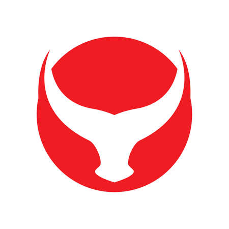 Bull horn logo images illustrationのイラスト素材