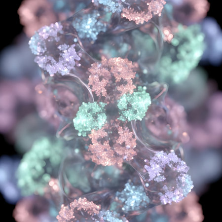 Micro-crystalline light cluster background with soft pastel highlights â suitable for premium editorial visuals.の素材