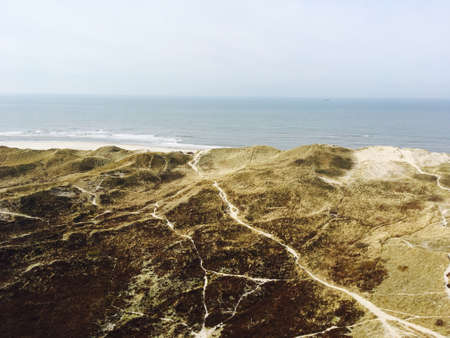 North Sea Coast of Denmark in Bird perspectiveの素材